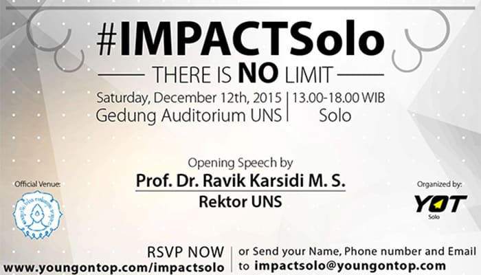 #IMPACTSolo  “There Is NO Limit”